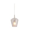 ELSA * COLGANTE CRISTAL CAMPANA - E27 - TRANSPARENTE + OPAL (SIN BASE